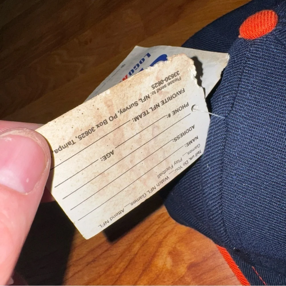 Vintage Chicago Bears Logo Athletic Hat Navy Blue/Orange Rare Bears Hat Cap NOS